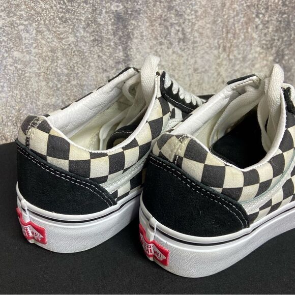 Vans Old Skool Trainers Primary Black White Sneakers Checkered Size 6.5 - Picture 6 of 12